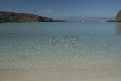 南加里福尼亚,海滩,墨西哥,考特斯海,拉巴斯,水,水平画幅,云,沙子