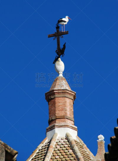 鹳,西班牙,风标,侯爵,塞维尔,巴洛克风格,动物,鸟类,建筑特色,户外