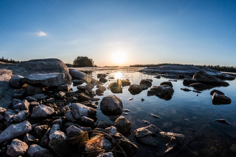 voyageurs national park,野生动物,云,明尼苏达,加拿大,边界,灰,湖,河流,夏天