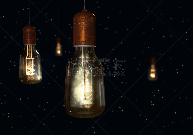 照明设备,背景,三维图形,电灯泡,黑色,华丽的,暗色,灵感,技术,电力线