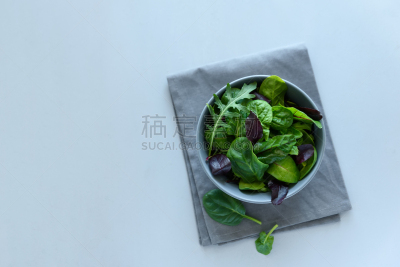 菠菜,清新,多样,灰色,背景,甜菜,木制,碗,素食,叶子