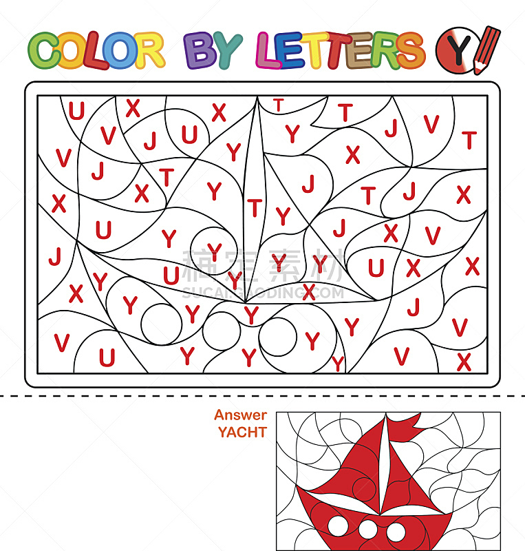儿童,文字,谜题游戏,彩色图片,字母,绘画插图,初中,书页,英文字母y,单词