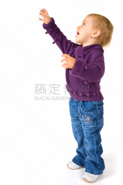 可爱的,女婴,垂直画幅,四肢,提举,白人,童年,休闲装,乐趣,小的
