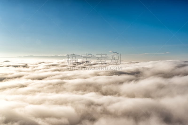 云景,墨西哥,波波卡特佩特火山,远距离,在上面,风景,自然,拉丁美洲,图像,雪