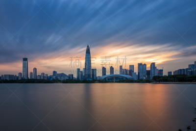 深圳,建筑外部,城市天际线,海湾,红树林蛇,缅因海湾,高积云,新古典派,葱,水平画幅