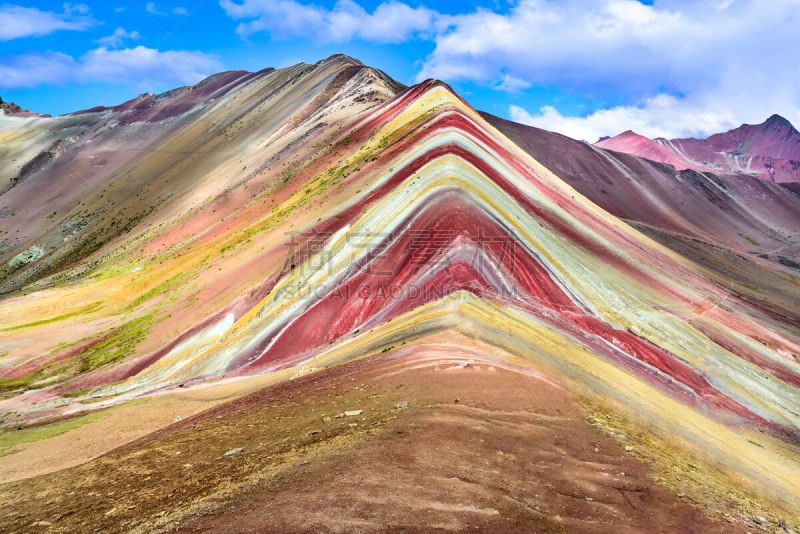 秘鲁,山,彩虹,巴索芬诺马,弓山,南美,天空,水平画幅,沙子,导游