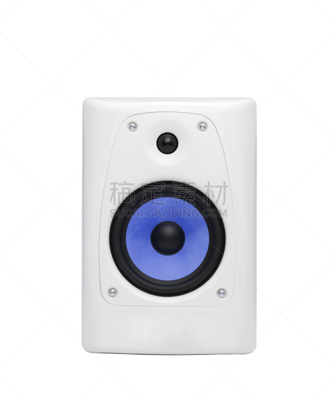扬声器,非凡的,分离着色,白色,低音炮,噪声,有序,一个物体,铬合金,凸的