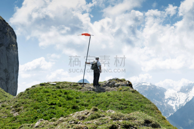 风标,徒步旅行,山谷市,往下看,俄彭泽勒兰德州,天空,风,休闲活动,旅行者,夏天