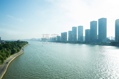长沙,河流,水平画幅,户外,城市,船,建筑结构,现代,弯曲,摄影