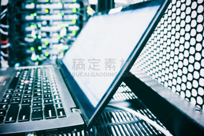网络服务器,柜子,主机,支架,计算机网络,云计算,巨大的,安全的,数据,过道
