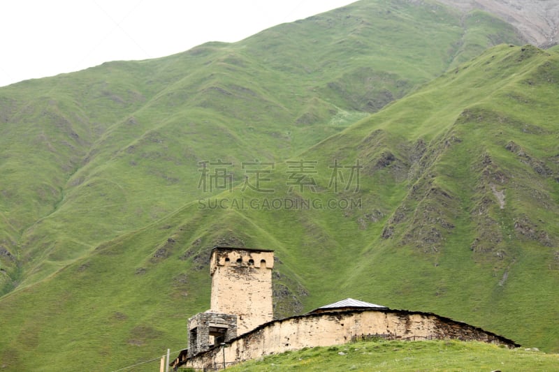 教堂,绿山国家森林公园,背景,格鲁吉亚,女混血舞者,高加索山脉,自然,水平画幅,地形,山