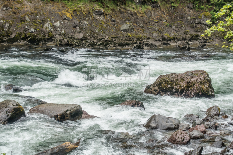 斯诺夸尔,湍急的,河流,两只动物,mt baker-snoqualmie national forest,水,水平画幅,地形,无人,巨石