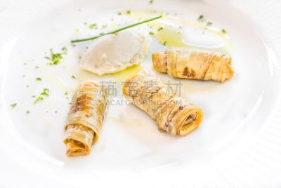奶酪,塞满了的,茄子,白色,奶制品,素食,开胃品,奶油,地中海美食,意大利茄子