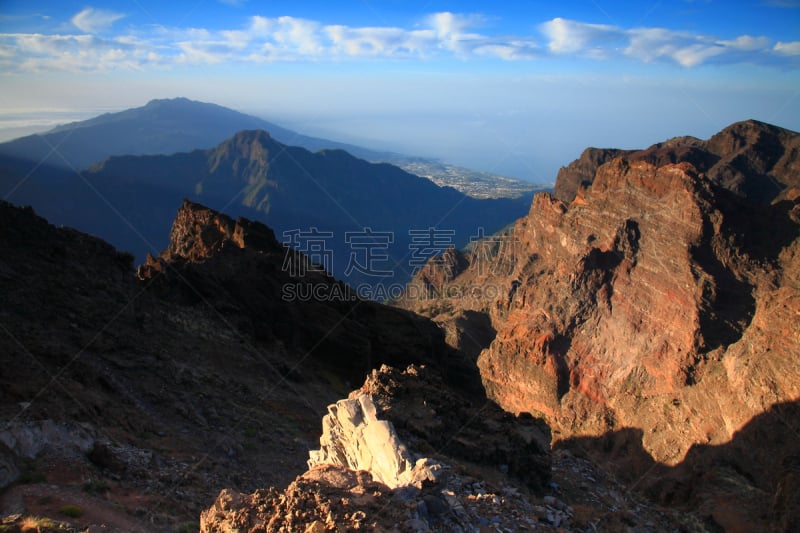 山,风景,特拉华,火山喷口,加那利群岛,天空,美,水平画幅,地形,无人