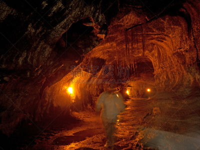 夏威夷大岛,装管,熔岩,夏威夷火山国家公园,国家公园,水平画幅,火山地形,太平洋岛屿,人,地铁