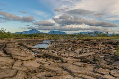 委内瑞拉,canaima,自然,南美,天空,水平画幅,地形,无人,蓝色,夏天