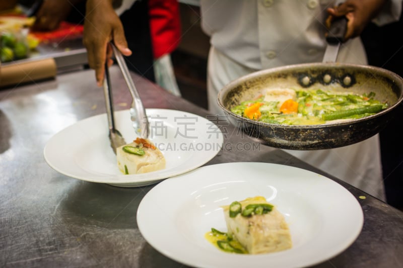 牙买加,非洲及加勒比海人,水平画幅,膳食,法式食品,特写,工业,专业人员,商业金融和工业,晚餐