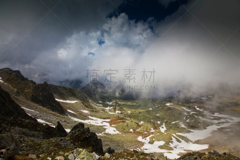 阿尔卑斯山脉,戏剧性的天空,风景,垂降,特兰西瓦尼亚,天空,公园,风,暴风雨,休闲活动