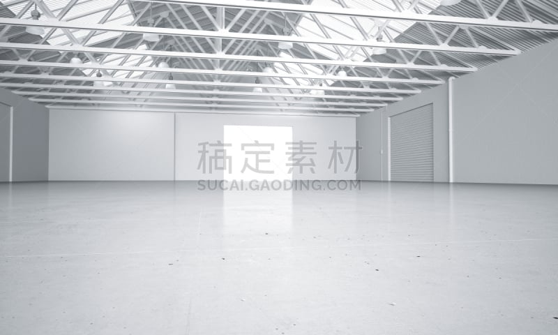 明亮,仓库,干净,三维图形,汽车展示厅,画廊,飞机库,留白,套色版,天花板