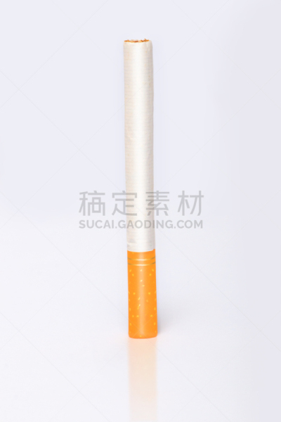 香烟,白色背景,前面,一个物体,黄色,白色,纸,身体状况,癌症,长的