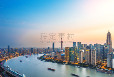 上海,黄浦江,外滩,路灯,都市风景,天空,未来,高视角,无人机,国际著名景点