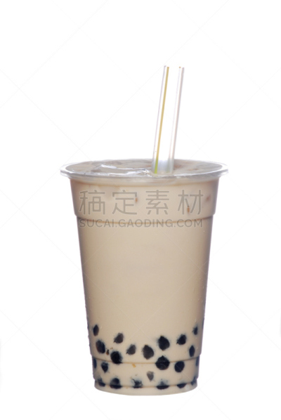 珍珠牡蛎,吸管,轻的,奶茶,褐色,垂直画幅,水,无人,奶油,珍珠奶茶