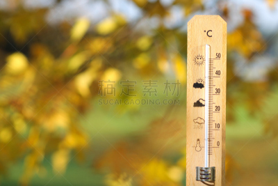 温度计,秋天,水银,天气,公园,气候,温度,状态描述,水平画幅,符号