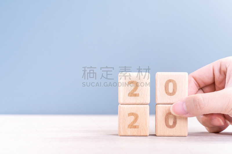 2020,倒计时,拿着,木制,2019,蓝色背景,新年前夕,桌子,抽象,东方风格的木版艺术