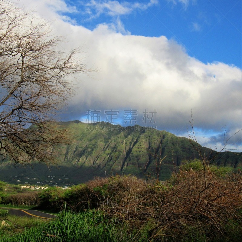 瓦安娜海岸,玛卡哈,彩虹,山脉,山谷,非都市风光,地形,火山地形,夏天,著名景点