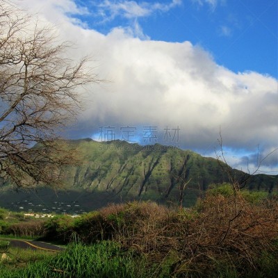 瓦安娜海岸,玛卡哈,彩虹,山脉,山谷,非都市风光,地形,火山地形,夏天,著名景点