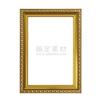 Gold  frame isolated on white background