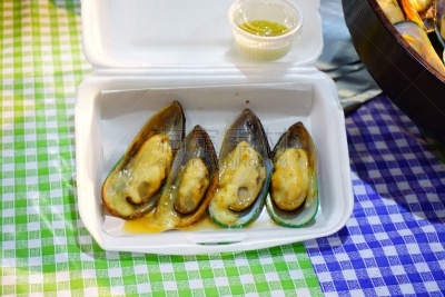 绿色,新西兰,贻贝,海蚌,中等数量物体,开胃品,海产,明亮,面包,现代