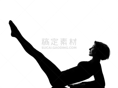 船势,女人,瑜伽,自由体操,脚悬空,水平画幅,侧面像,阴影,白人,仅成年人