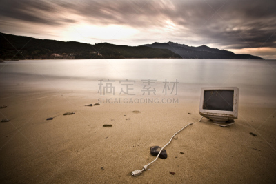 水平画幅,沙子,无人,厄尔巴岛,主机,户外,海洋,被抛弃的,显示器,海岸线