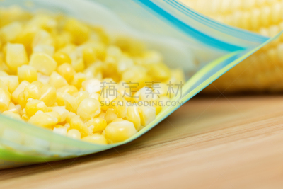 保鲜袋,甜玉米,清新,可密封的,塑料袋,明尼苏达,水平画幅,玉米,塑胶,老玉米