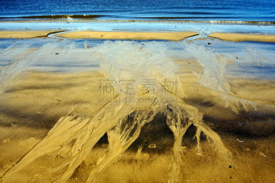 抽象,海滩,水,褐色,式样,水平画幅,绿色,沙子,无人,乌拉圭