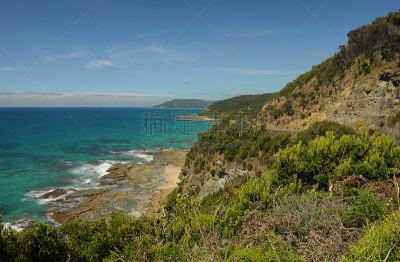 大洋路,美,水平画幅,巨大的,旅行者,夏天,户外,草,云景,非凡的