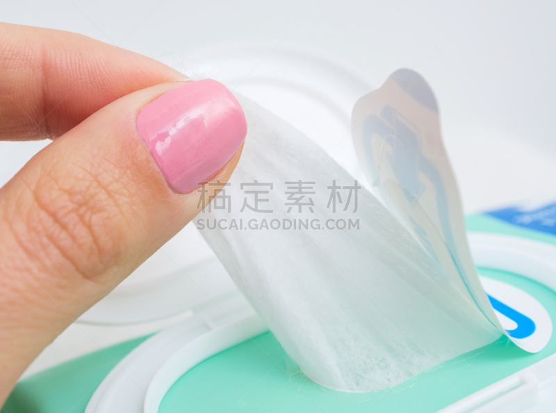 湿,部分,女人,婴儿,手,特写,选择对焦,羊毛帽,擦