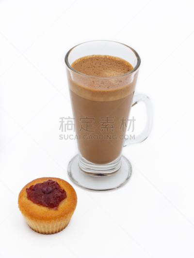 咖啡,松饼,拿铁咖啡,垂直画幅,褐色,无人,奶泡,奶油,蛋糕,烘焙