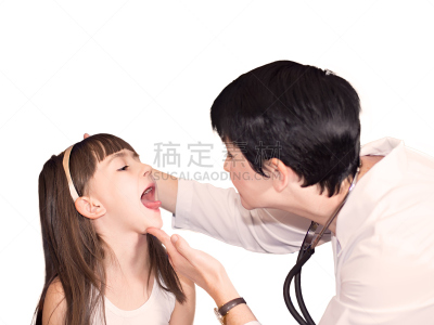 女孩,分离着色,喉咙,水平画幅,人的嘴,制服,白人,检查