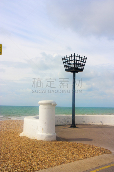 大锅炉,火,散步道,燃烧的火炬,黑斯廷斯,警告标志,滨水,垂直画幅,图像
