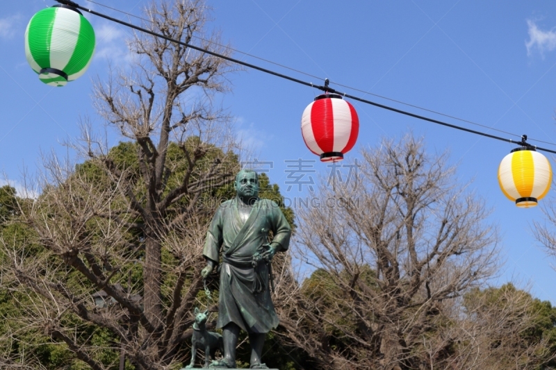 风景,日本,上野公园,东京,人,户外,冬天,明亮,色彩鲜艳,黄色