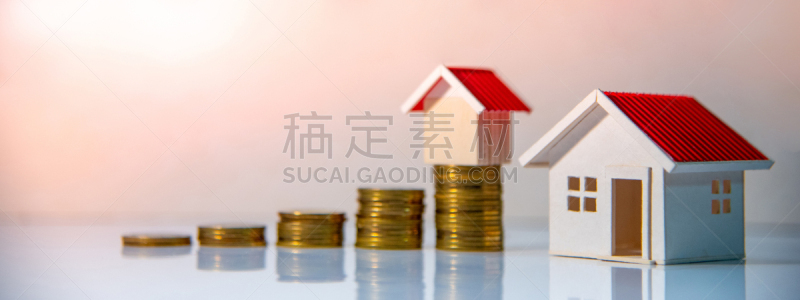 房地产,商务,房屋,模型,贷款,抵押文件,叠,生长,投资