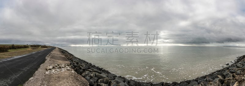 全景,堤岸,高架铁路铁轨,替代,水,天空,水平画幅,无人,风暴辛加,户外