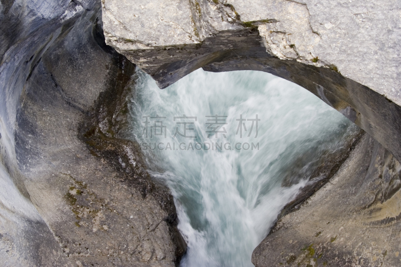 米斯塔亚峡谷,水,洛矶山脉,洞,沟壑,水平画幅,高视角,瀑布,无人,岩层