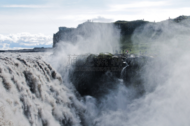 瀑布,冰岛国,自然美,全景,风景,活力,史克卡瀑布,hraunfossar,胡萨维克,黛提瀑布