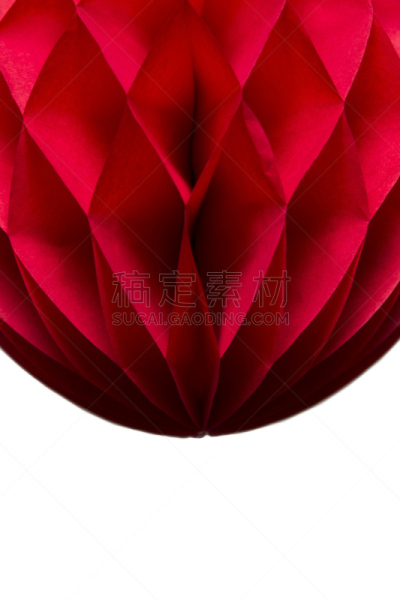 红色,蜂窝,分离着色,纸球,白色背景,垂直画幅,球,式样,灯笼,形状