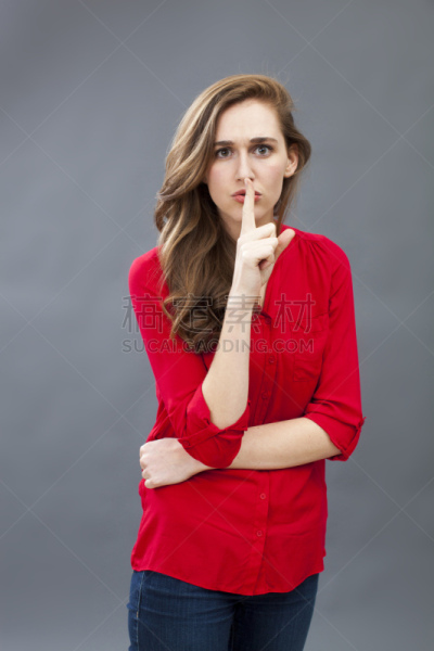 噪声,危险,青年女人,自然美,招引手势,手放在嘴唇上,秘密,怪异,安静