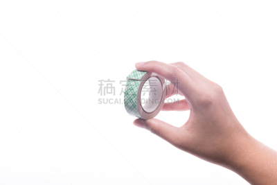分离着色,白色背景,圆形,导管,水平画幅,弄皱的,古老的,标签,拿着,泰国