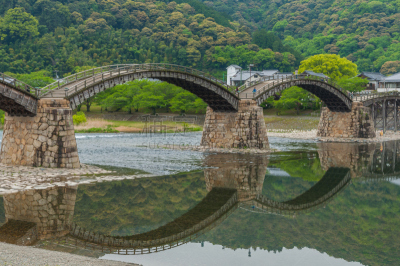 桥,云,水,公园,里山,山口县,水平画幅,透过窗户往外看,海港,旅行者